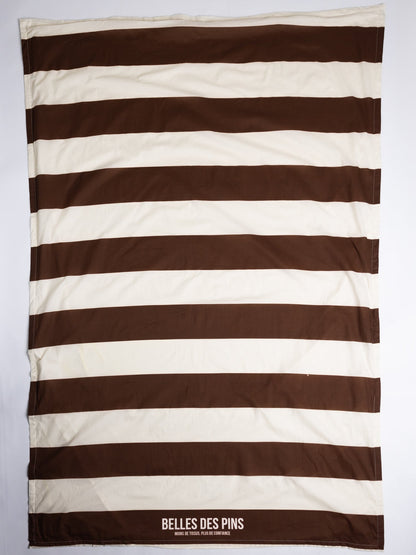 Serviette de plage Rayée Cacao